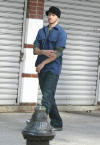 Justin filming his music video for "I'm Lovin' It". (August 10, 2003)