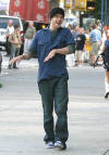 Justin filming his music video for "I'm Lovin' It". (August 10, 2003)