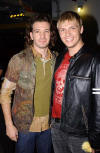 JC & Nick Carter at the Y100 Jingle Ball in Miami, FL.  (Dec. 15, 2002)