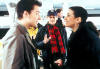 Lance & Emmanuelle Chriqui on the set of "On The Line". (2001)