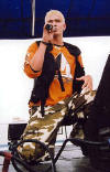 Justin performing on tour in 1998.