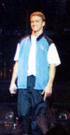 Justin performing in concert in 1999.