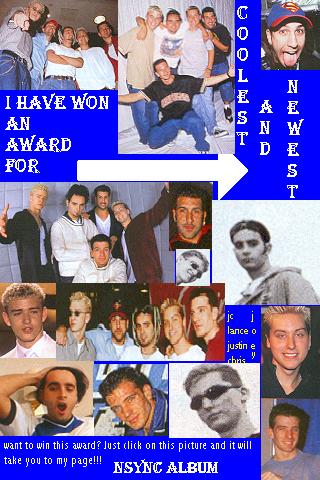 Thanks to 'My *N Sync Album' for his award!